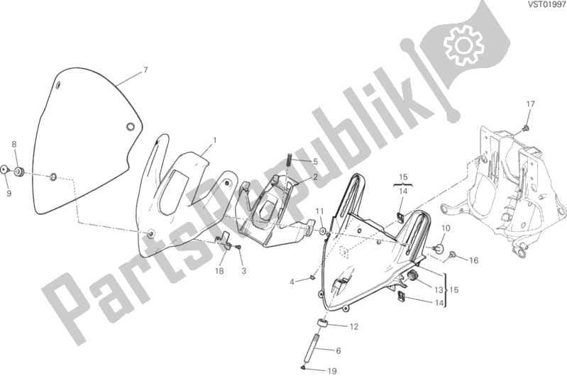 Todas las partes para Parabrisas de Ducati Multistrada 950 S SW Thailand 2020